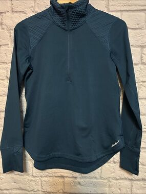 Eddie Bauer Quarter-Zip Performance Pullover in Deep Teal